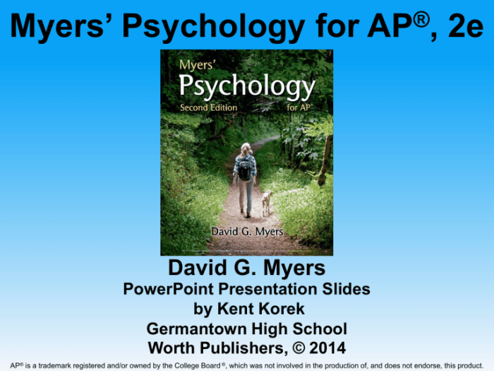 Myers psychology for ap 3rd edition multiple choice answers