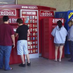 A company that rents dvds from vending machines