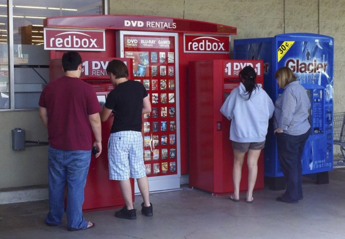 A company that rents dvds from vending machines